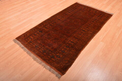 Khan Mohammadi Brown Hand Knotted 35 X 63  Area Rug 100-76134 Image 2