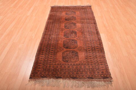 Khan Mohammadi Brown Hand Knotted 34 X 65  Area Rug 100-76137 Image 1