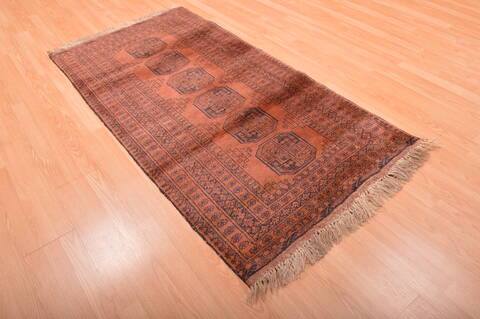 Khan Mohammadi Brown Hand Knotted 34 X 65  Area Rug 100-76137 Image 9