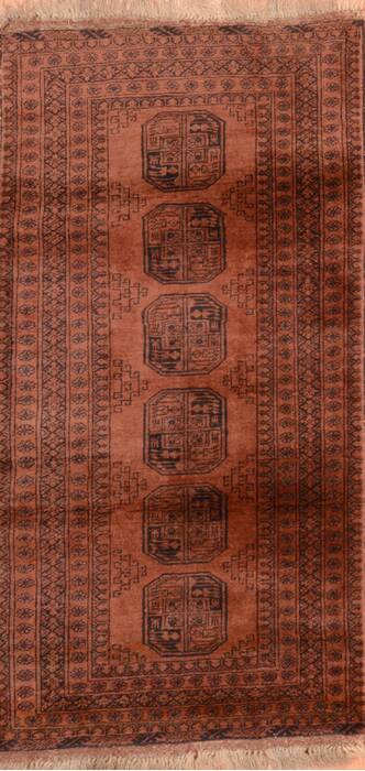 Khan Mohammadi Brown Hand Knotted 34 X 65  Area Rug 100-76137 Image 0