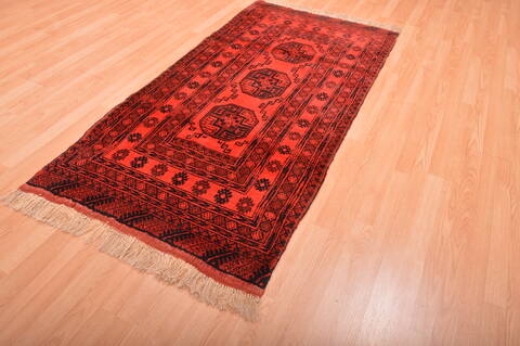 Khan Mohammadi Purple Runner Hand Knotted 35 X 68  Area Rug 100-76147 Image 2