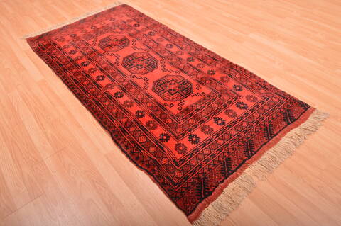 Khan Mohammadi Purple Runner Hand Knotted 35 X 68  Area Rug 100-76147 Image 3