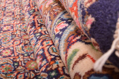 Mood Beige Hand Knotted 98 X 130  Area Rug 100-76180 Image 14