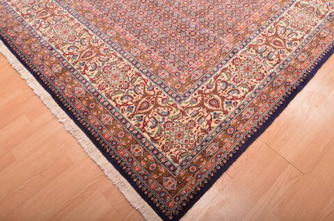 Mood Beige Hand Knotted 98 X 130  Area Rug 100-76180 Image 7