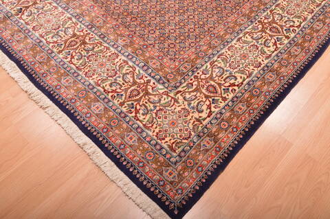 Mood Beige Hand Knotted 98 X 130  Area Rug 100-76180 Image 9