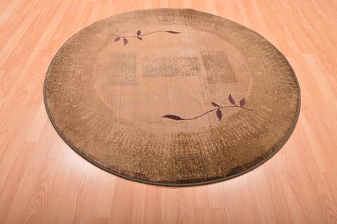 Modern Green Round Machine Made 411 X 411  Area Rug 100-76199 Image 1