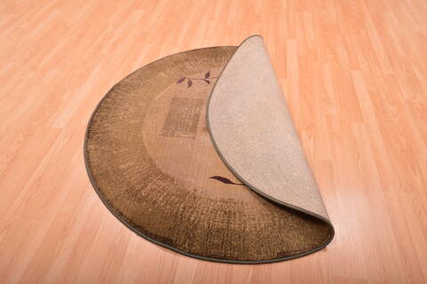 Modern Green Round Machine Made 411 X 411  Area Rug 100-76199 Image 4
