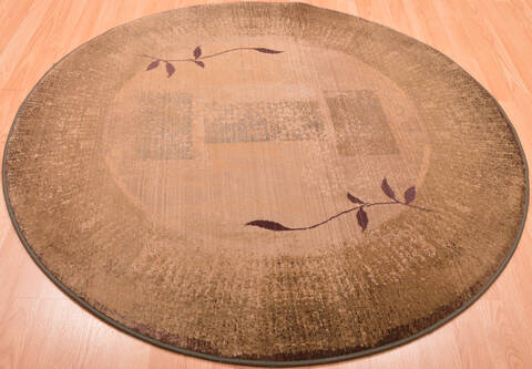 Modern Green Round Machine Made 411 X 411  Area Rug 100-76199 Image 0
