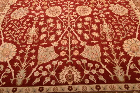Jaipur Red Hand Knotted 103 X 149  Area Rug 100-76283 Image 10
