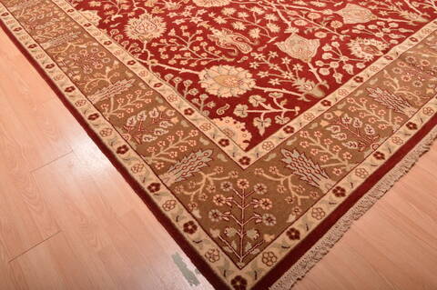 Jaipur Red Hand Knotted 103 X 149  Area Rug 100-76283 Image 8