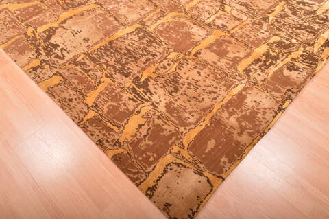 Modern Beige Hand Knotted 60 X 810  Area Rug 100-76297 Image 10