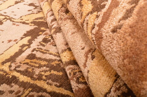 Modern Beige Hand Knotted 60 X 810  Area Rug 100-76297 Image 12