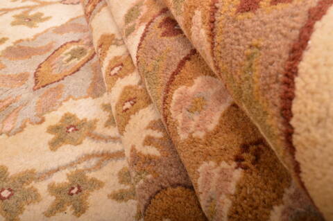 Mahal Beige Hand Knotted 1110 X 147  Area Rug 100-76310 Image 11