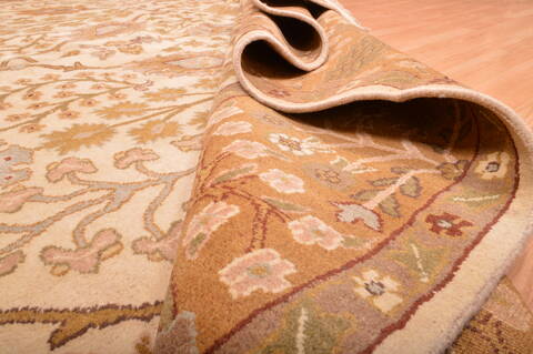 Mahal Beige Hand Knotted 1110 X 147  Area Rug 100-76310 Image 12