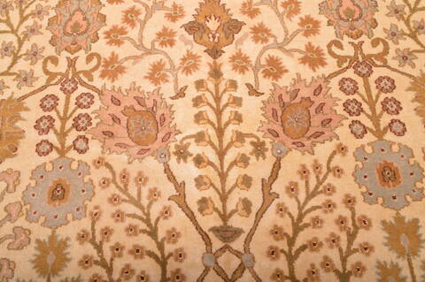 Mahal Beige Hand Knotted 1110 X 147  Area Rug 100-76310 Image 14