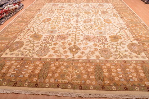 Mahal Beige Hand Knotted 1110 X 147  Area Rug 100-76310 Image 17