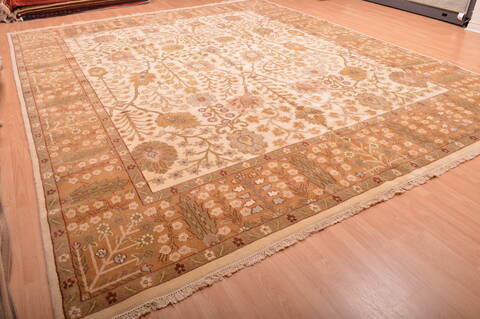 Mahal Beige Hand Knotted 1110 X 147  Area Rug 100-76310 Image 19