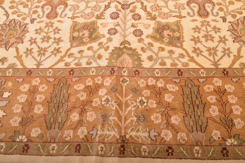 Mahal Beige Hand Knotted 1110 X 147  Area Rug 100-76310 Image 3