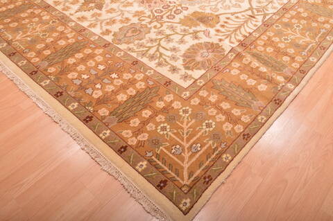 Mahal Beige Hand Knotted 1110 X 147  Area Rug 100-76310 Image 5