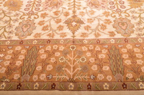 Mahal Beige Hand Knotted 1110 X 147  Area Rug 100-76310 Image 6