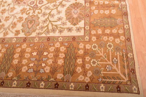 Mahal Beige Hand Knotted 1110 X 147  Area Rug 100-76310 Image 7