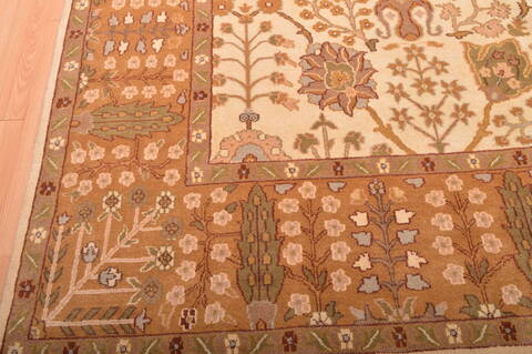 Mahal Beige Hand Knotted 1110 X 147  Area Rug 100-76310 Image 9