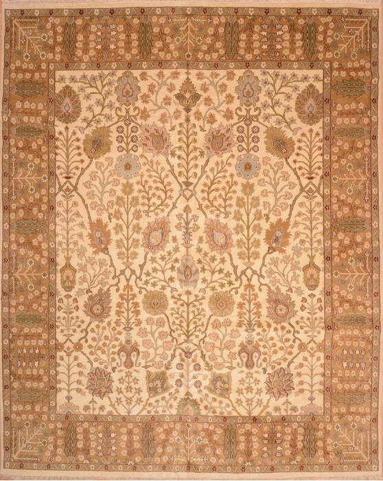 Mahal Beige Hand Knotted 1110 X 147  Area Rug 100-76310 Image 0