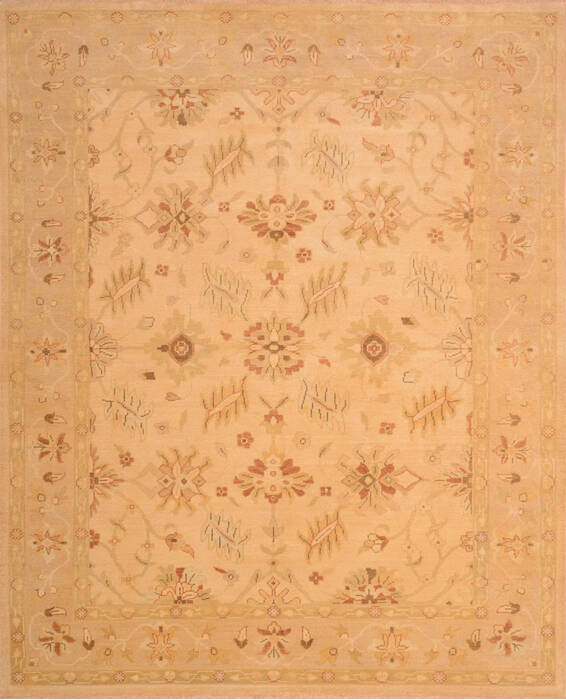 Ziegler Beige Hand Knotted 81 X 100  Area Rug 100-76312 Image 0