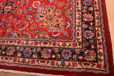 Mashad Red Hand Knotted 110 X 165  Area Rug 100-76314 Image 11