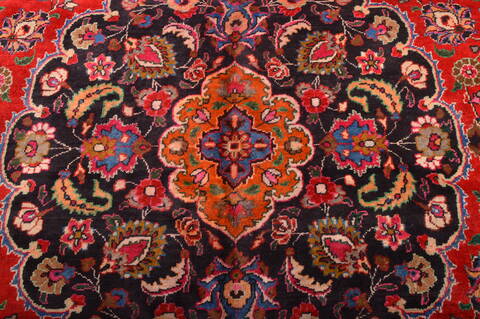 Mashad Red Hand Knotted 110 X 165  Area Rug 100-76314 Image 14