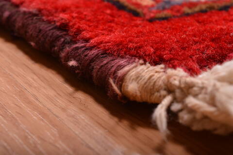 Mashad Red Hand Knotted 110 X 165  Area Rug 100-76314 Image 15