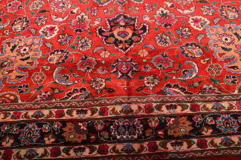 Mashad Red Hand Knotted 110 X 165  Area Rug 100-76314 Image 8