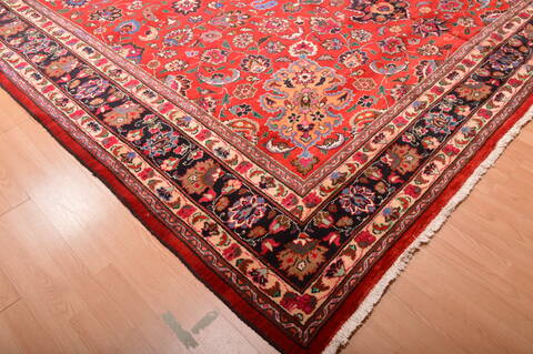Mashad Red Hand Knotted 110 X 165  Area Rug 100-76314 Image 9