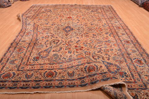Kashmar Beige Hand Knotted 911 X 133  Area Rug 100-76322 Image 13
