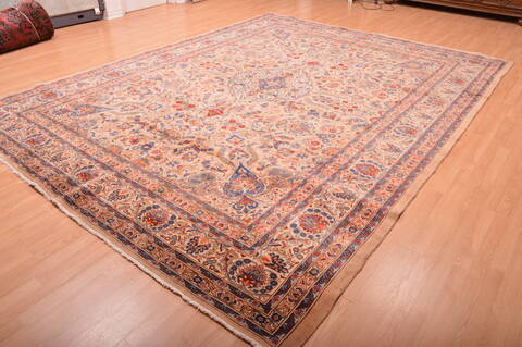 Kashmar Beige Hand Knotted 911 X 133  Area Rug 100-76322 Image 1