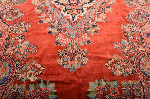 Moshk Abad Red Hand Knotted 106 X 166  Area Rug 100-76325 Image 11