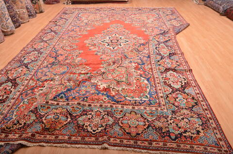 Moshk Abad Red Hand Knotted 106 X 166  Area Rug 100-76325 Image 15