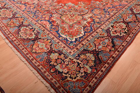 Moshk Abad Red Hand Knotted 106 X 166  Area Rug 100-76325 Image 18