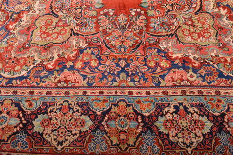 Moshk Abad Red Hand Knotted 106 X 166  Area Rug 100-76325 Image 19