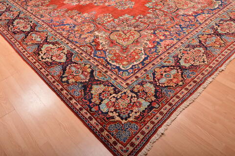Moshk Abad Red Hand Knotted 106 X 166  Area Rug 100-76325 Image 20