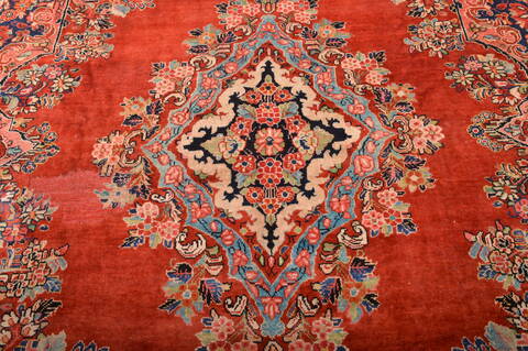 Moshk Abad Red Hand Knotted 106 X 166  Area Rug 100-76325 Image 22