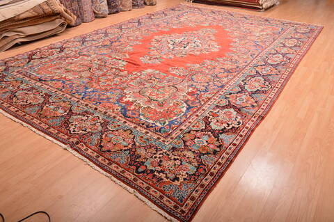 Moshk Abad Red Hand Knotted 106 X 166  Area Rug 100-76325 Image 2