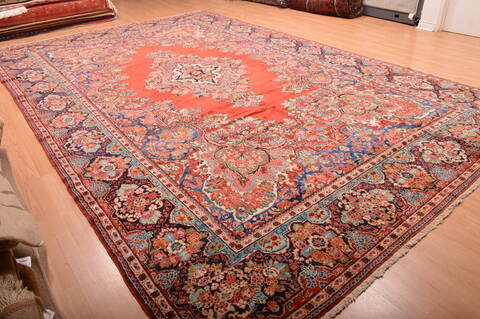 Moshk Abad Red Hand Knotted 106 X 166  Area Rug 100-76325 Image 3