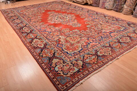 Moshk Abad Red Hand Knotted 106 X 166  Area Rug 100-76325 Image 5