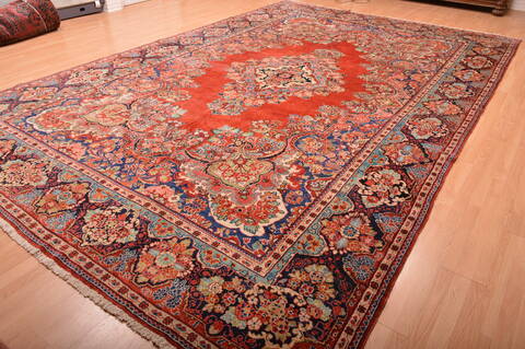 Moshk Abad Red Hand Knotted 106 X 166  Area Rug 100-76325 Image 6