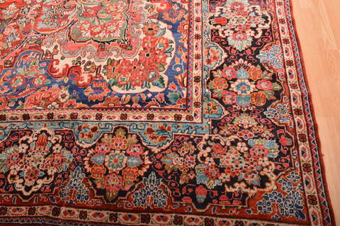 Moshk Abad Red Hand Knotted 106 X 166  Area Rug 100-76325 Image 8