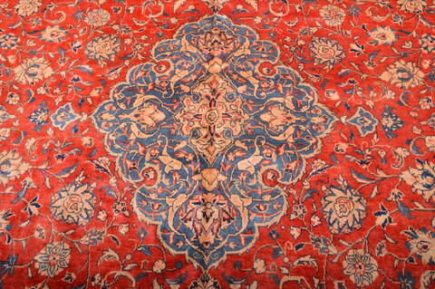 Mahal Red Hand Knotted 100 X 149  Area Rug 100-76335 Image 10