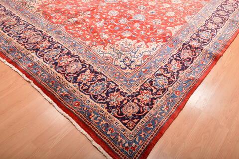 Mahal Red Hand Knotted 100 X 149  Area Rug 100-76335 Image 11