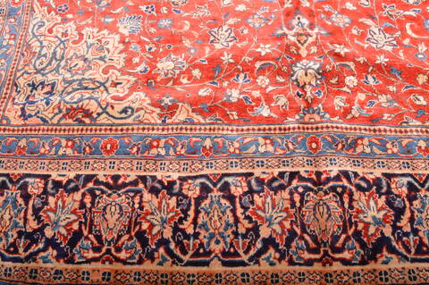 Mahal Red Hand Knotted 100 X 149  Area Rug 100-76335 Image 13