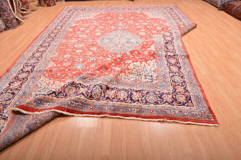 Mahal Red Hand Knotted 100 X 149  Area Rug 100-76335 Image 17